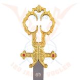 Reneszánsz olló arany színű