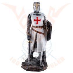 Templomos lovag pajzzsal és karddal