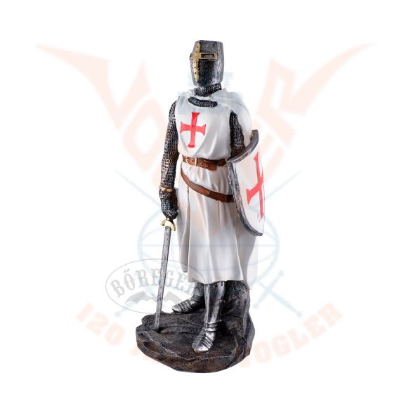 Templomos lovag pajzzsal és karddal