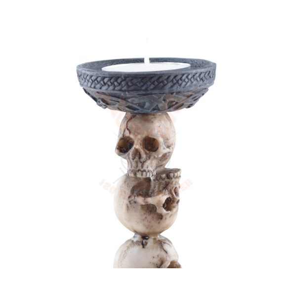 Koponyás mécsestartó