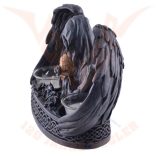 Kaszás mécsestartó