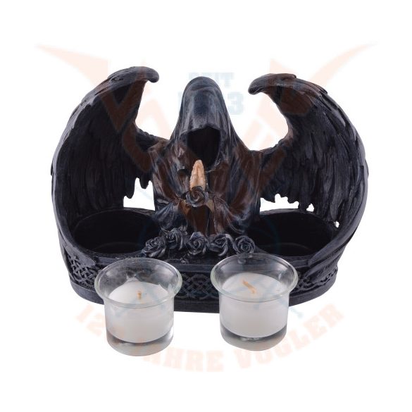 Kaszás mécsestartó