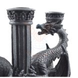 3-ágú sárkányos gyertyatartó