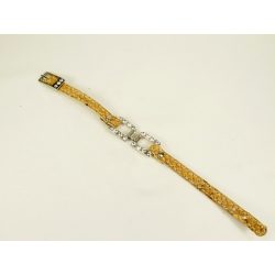 Kígyóbőr karkötő Swarovski kristállyal