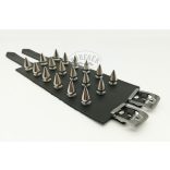 Tüskés bőr karkötő 3 soros