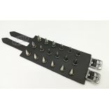 Tüskés bőr karkötő 3 soros