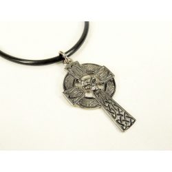 Koponyás kelta kereszt nyaklánc