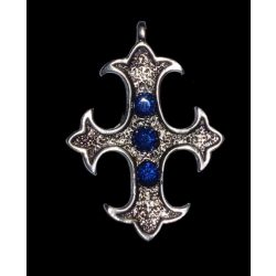 Gót kereszt medál Swarovski kristállyal