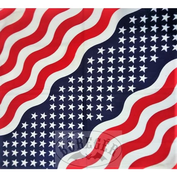 Amerikai zászló mintás kendő