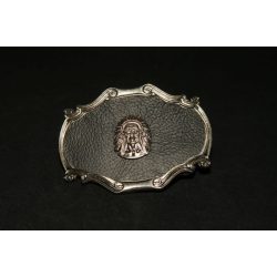 Bőr övcsat Indián dísszel