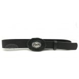 Bőrborítású fonott Western övcsat