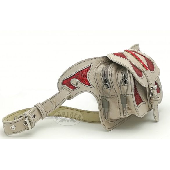 Bőr hasi-tasi/övtáska Swarovski kristállyal