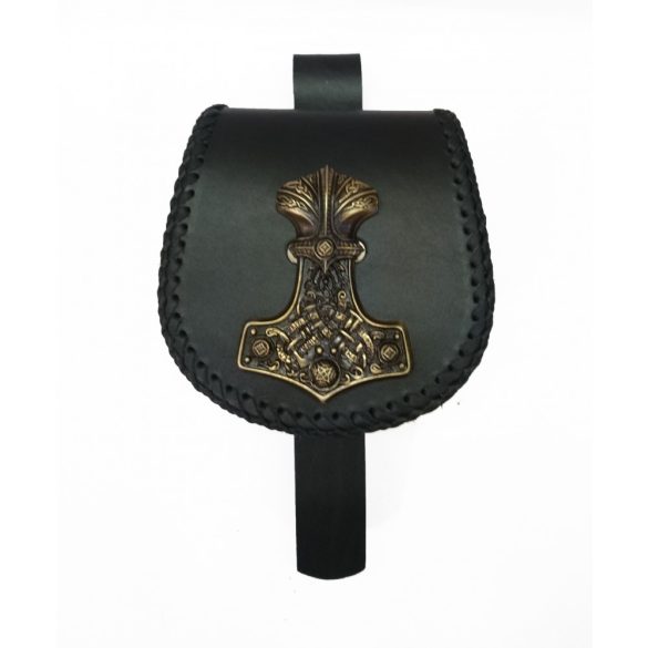 Bőr tarsoly Thor kalapács dísszel