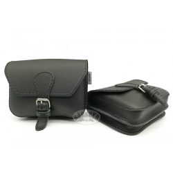 Black leather belt bag