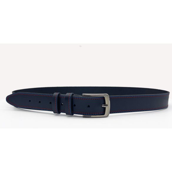 Antracit-kék  bőr öv