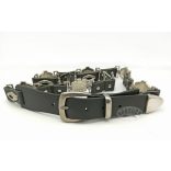 Fém díszes női bőr öv