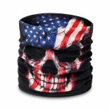 Koponya és amerikai zászló mintás csősál – CSS08