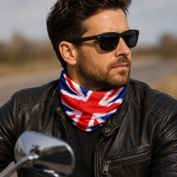 Union Jack mintás multifunkcionális csősál motoros nyakában