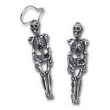 Csontváz fülbevaló (pár)