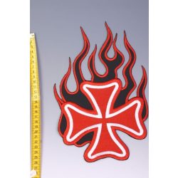 Rockabilly Máltai kereszt felvarró 