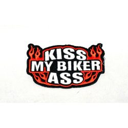 Kiss My Biker Ass feliratú felvarró