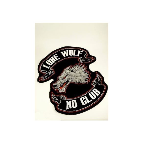 Lone Wolf No Club felvarró
