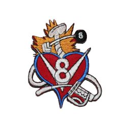 Rockabilly V8 szív felvarró