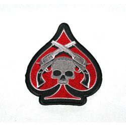 Pisztolyos koponya felvarró