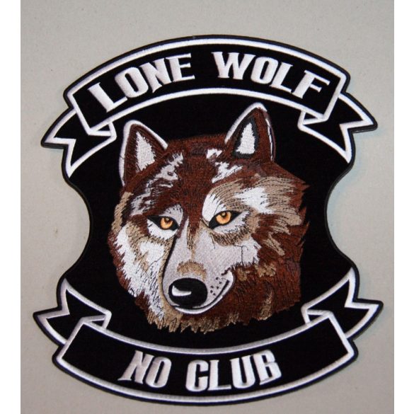 Lone Wolf No Club feliratú Vasalható felvarró