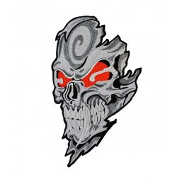 Piros szemű koponya felvarró