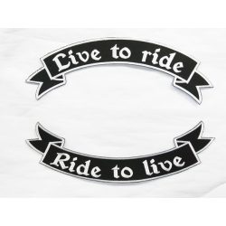 Live to Ride Ride to Live felvarró