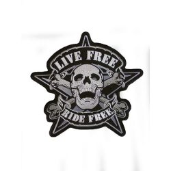 Live Free Ride Free felvarró/ 2-méretben/