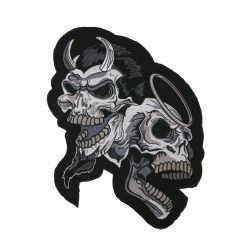 Ördög és angyal koponya felvarró