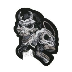 Ördög és angyal koponya felvarró