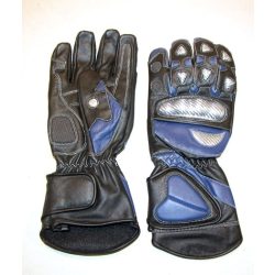 Leather biker gloves