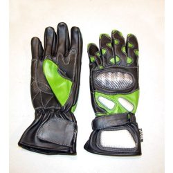 Leather biker gloves