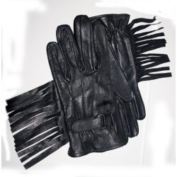 Tufted leather gloves