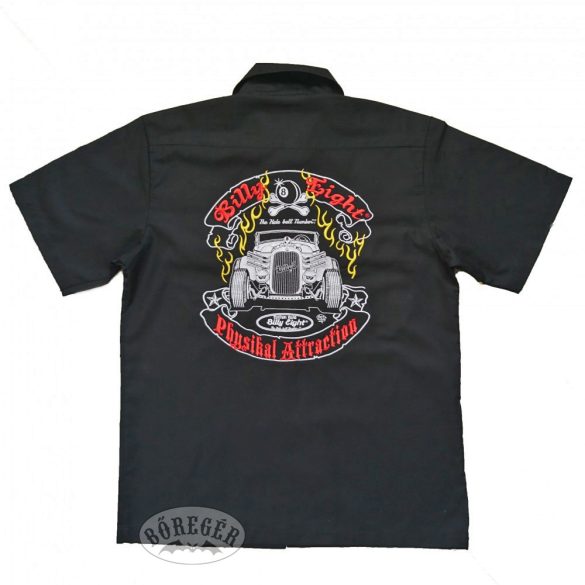 Billy Eight rövid ujjú hímzett ing (Rockabilly)