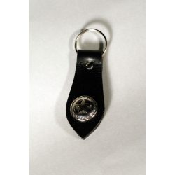 Bőr kulcstartó fém dísszel
