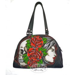 Koponyás rózsás női táska