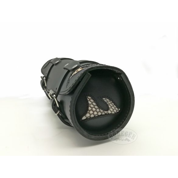 Bőr villatáska/ kígyóbőr betéttel/