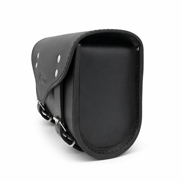 Bőregér Rider 25 motoros villatáska oldalnézetben 4 mm vastag bőrből