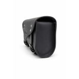 Bőregér Classic 30 fekete bőr villatáska oldalnézetben, 11 cm szélességgel, prémium kézműves kivitel