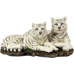 Fehér tigris pár szobor
