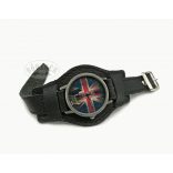 Fekete bőr pilóta óraszíj /19mm/