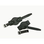 Fekete bőr pilóta óraszíj /19mm/