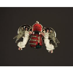 Magyar címer angyalokkal jelvény