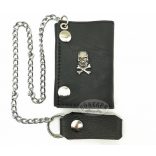 Kis marhabőr pénztárca fém dísszel