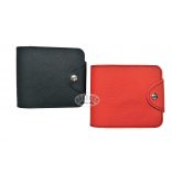 Klasszikus bőr pénztárca /fekete-piros/