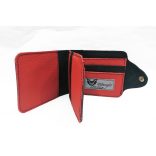 Klasszikus bőr pénztárca /fekete-piros/